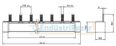 3 Faz 80A 8 Modül İğne Tip W Otomat Barası ONKA-3043