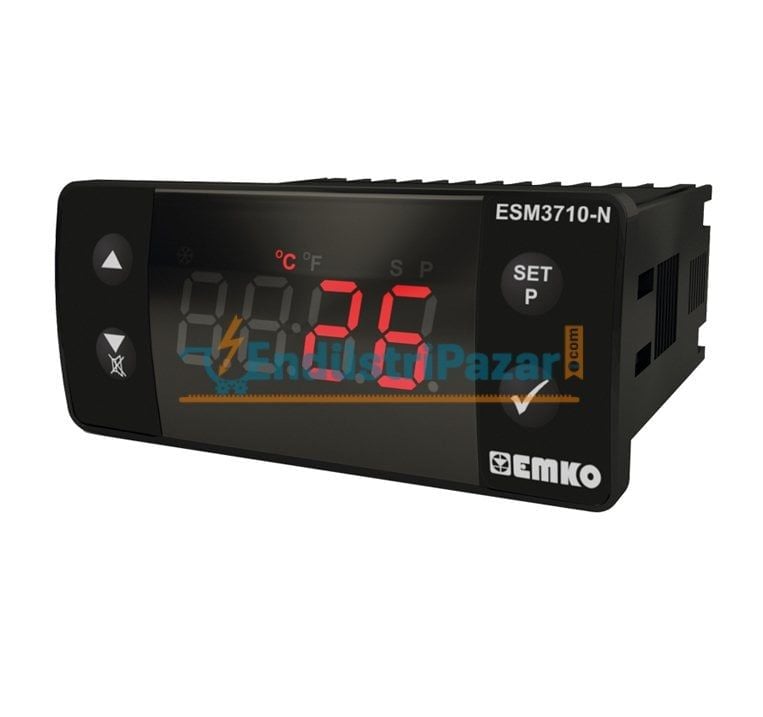 ESM-3710.5.11.0.1/00.00/2.0.0.0 PT-100 GİRİŞLİ RÖLE ÇIKIŞLI ON-OFF SICAKLIK KONTROL CİHAZI 230Vac EMKO