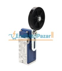 L5K13MEL122 AÇISAL HAREKETLİ 50 MM AYARLANABİLİR LASTİK MAKARALI KISA DÖNER KOL SINIR ŞALTERİ EMAS