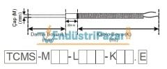 TCMS-M03-L300-K01.K 300MM TÜP BOYU ÇAP 3MM 1 METRE ÇELİK ÖRGÜ KABLOLU MİNERAL İZOLELİ BAYONET SONDA K TİPİ TERMOKUPL AISI310 EMKO