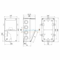 110*210*106mm Kombinasyon Kutusu (5'li) 650°C IP66 40202505 METE ENERJİ