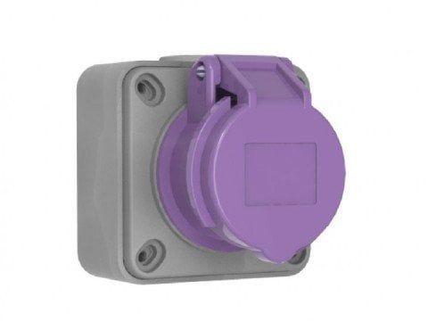 2*32A 24V DÜZ DUVAR PRİZİ CEE NORM 2P IP44 BC1-3102-2510 BEMİS