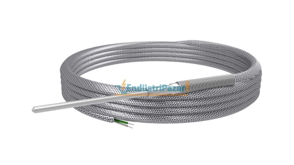 TCMS-M03-L500-K01.K 500MM TÜP BOYU ÇAP 3MM 1 METRE ÇELİK ÖRGÜ KABLOLU MİNERAL İZOLELİ BAYONET SONDA K TİPİ TERMOKUPL AISI310 EMKO