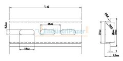 35*7,5 Delikli Galvaniz Kaplamalı Montaj Rayı 1mt 1100091 ONKA-4222 ONKA