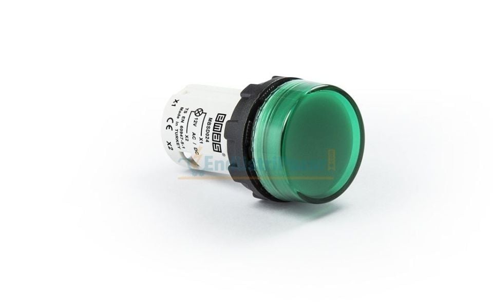 Ledli Sinyal Lambası 12V AC/DC Yeşil MBSD012Y EMAS