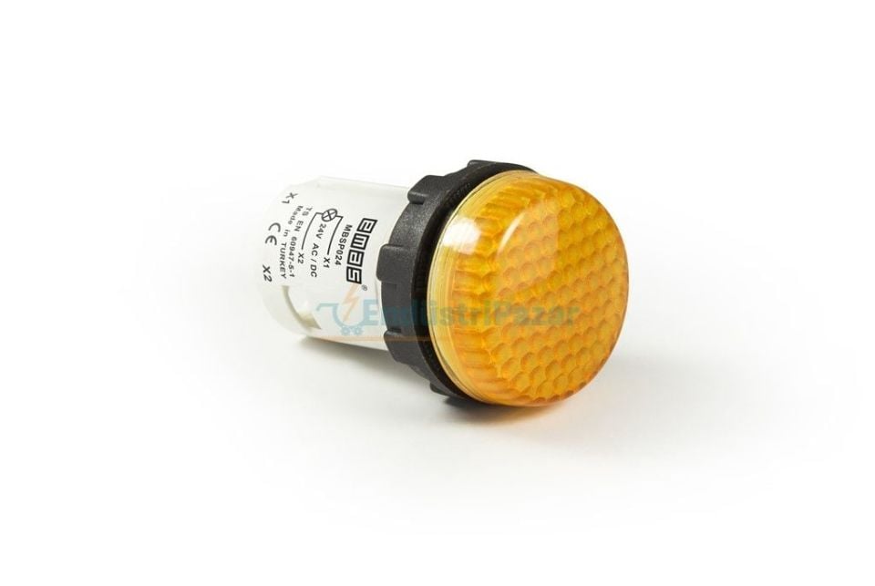 Ledli Sinyal Lambası 24V AC/DC Sarı MBSP024S EMAS