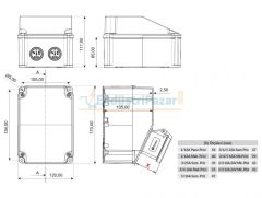 Ön 1 Adet 5*16A 380V Makine Prizli IP44 BD7-2118-0000 ABS Gövde Mini Kombinasyon BEMİS