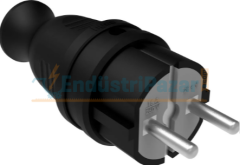 1*16A 220V Kauçuk Düz Fiş IP44 BY10-100 BYES