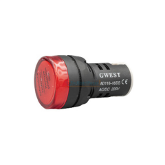 Ø22mm Ledli Sinyal Lambası Kırmızı 6601 22 - K GWEST