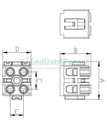 NO: 1 (2,5-4 mm²) MODÜL CİHAZ KLEMENSİ YEŞİL 1070182 ONKA-5100