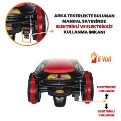 Uj Toys Müzikli ve Led Işıklı Akülü Atv 6V Safari-Siyah