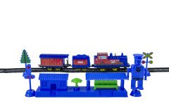 Uj Toys İstasyonlu Tren Seti-Mavi