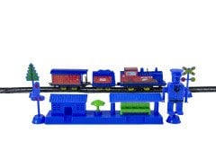 Uj Toys İstasyonlu Tren Seti-Mavi