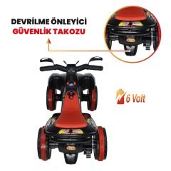 Uj Toys Uzaktan Kumandalı Akülü Atv 6V Ranger-Siyah