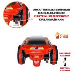 Uj Toys Uzaktan Kumandalı Akülü Atv 6V Ranger-Kırmızı