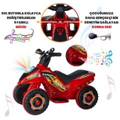 Uj Toys Uzaktan Kumandalı Akülü Atv 6V Safari-Kırmızı