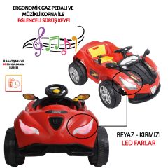 Uj Toys Thunder 12V Akülü Araba Kırmızı