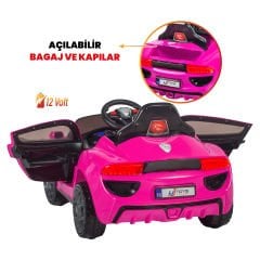 Uj Toys Jagor Uzaktan Kumandalı Akülü Araba 12V-Pembe