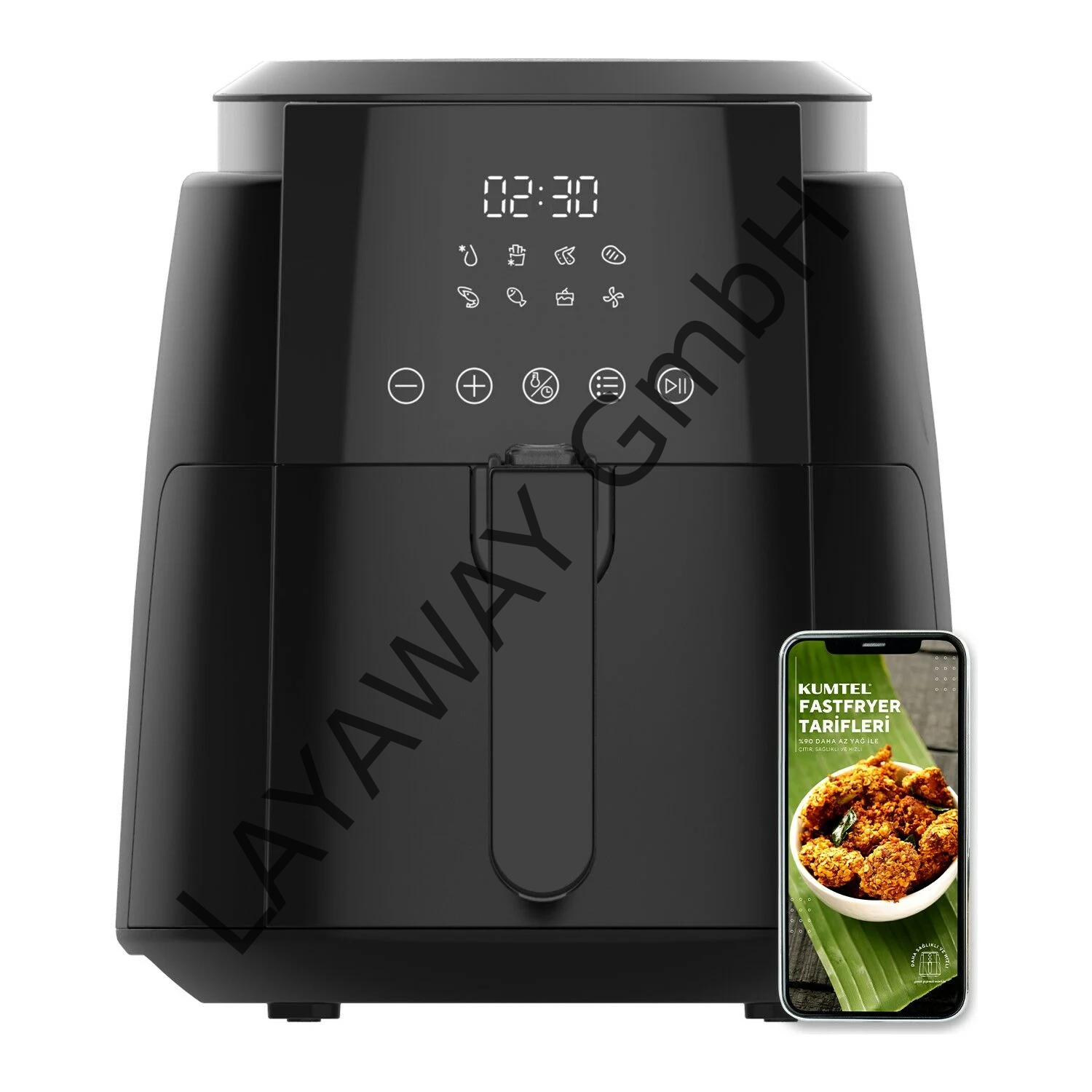 Kumtel Digital Fastfryer Haf-02 ( Yağsız Fritöz Airfryer )