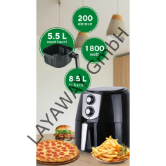 Kumtel Fastfryer XXL 8,5 LT ( Yağsız Fritöz Airfryer ) Haf-03