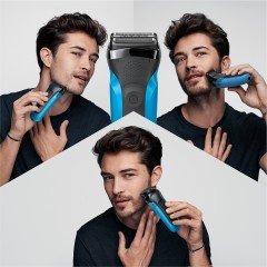 Braun 3 Serisi 310 BT BLU 3’ü 1 Arada Islak&Kuru Kullanım Kablosuz Tıraş Makinesi