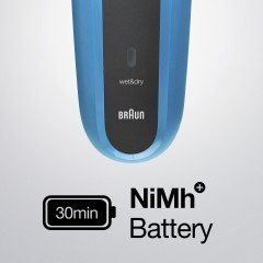 Braun 3 Serisi 310 BT BLU 3’ü 1 Arada Islak&Kuru Kullanım Kablosuz Tıraş Makinesi