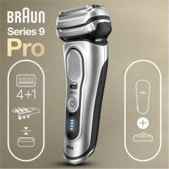 Braun Series 9 Pro 9417 Islak & Kuru Şarjlı Tıraş Makinesi + Şarj Standı + Seyahat Çantası