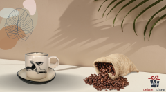 Özel Tasarım Martı  Desenli  Kahve Fincanı