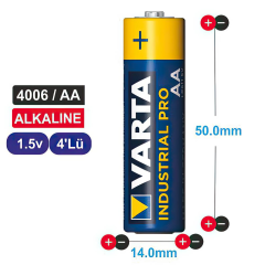 Varta 4006 Industrial Alkalin AA Kalem Pil 4'lü Paket