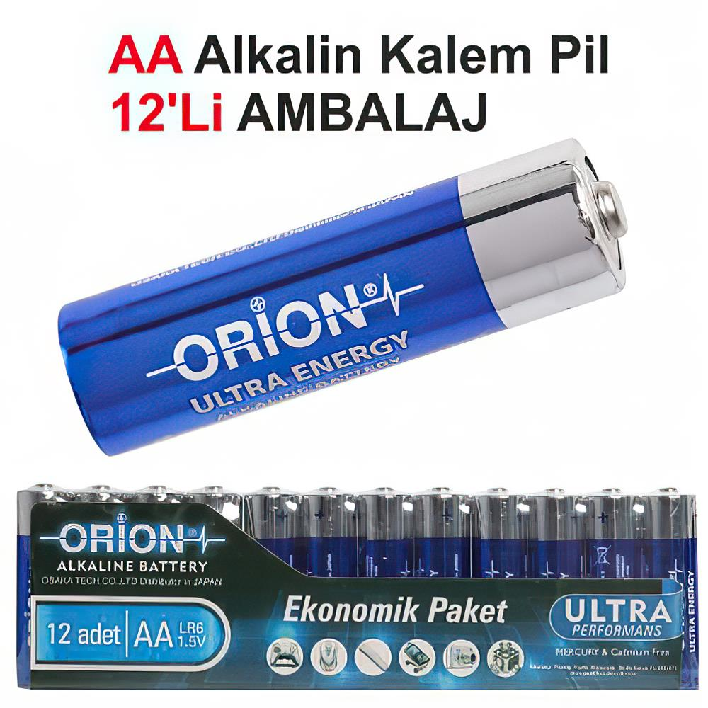 Orion LR6 AA Alkalin Kalem Pil 12'li Paket