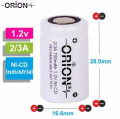 Orion 1.2V Ni-Cd 2/3A 700mAh Şarj Edilebilir Pil