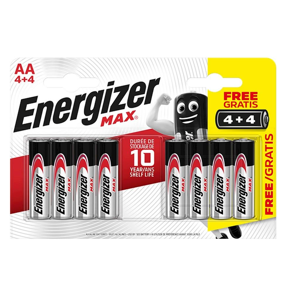 Energizer Alkalin Max AA Kalem Pil 4+4'lü Paket