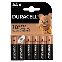 Duracell Alkalin AA Kalem Pil 6'lı Paket