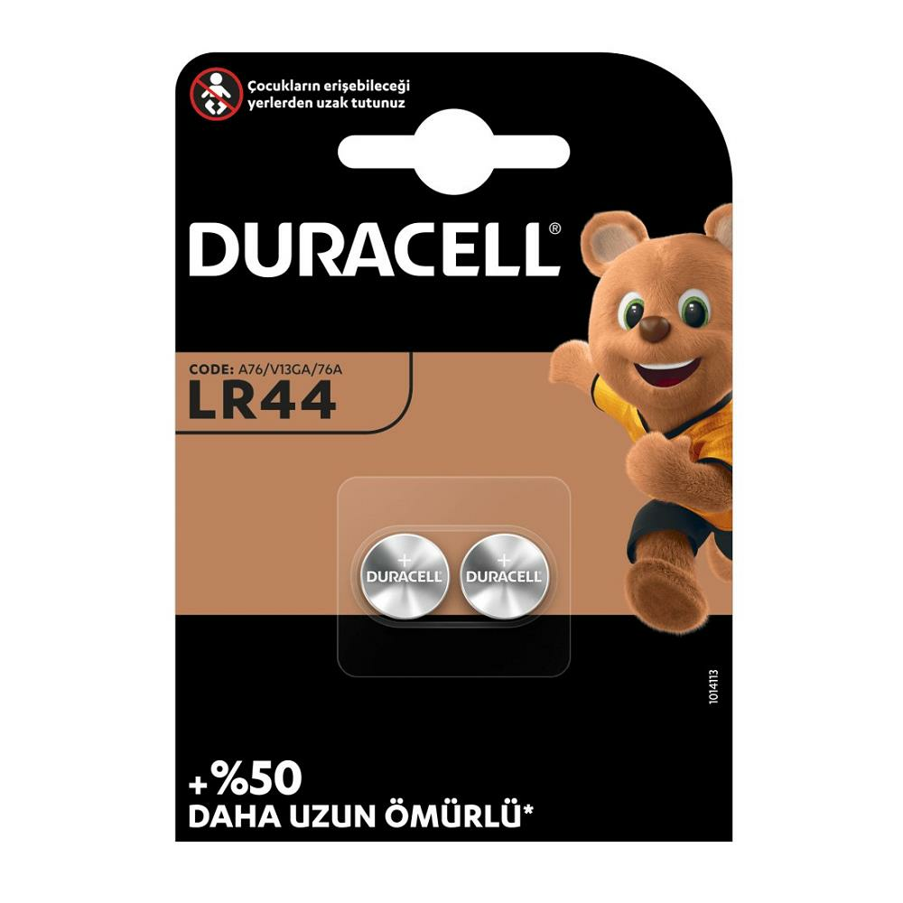 Duracell LR44 A76 1.5V Alkalin Buton Pil 2'li Kart