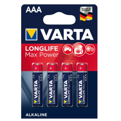 Varta 4703 Longlife Max Power Alkalin AAA İnce Kalem Pil 4'lü Paket