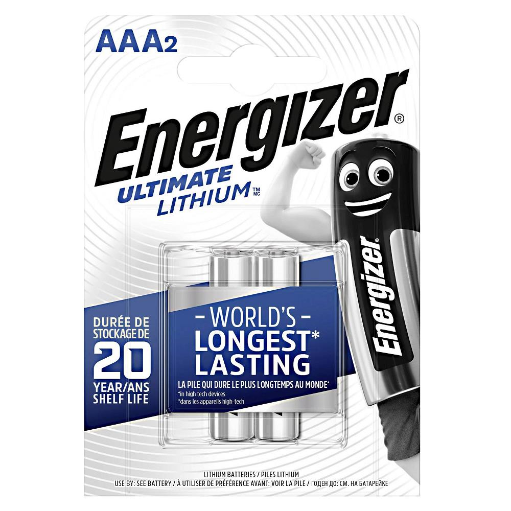 Energizer E92 Ultimate Lityum AAA İnce Kalem Pil 2'li Paket