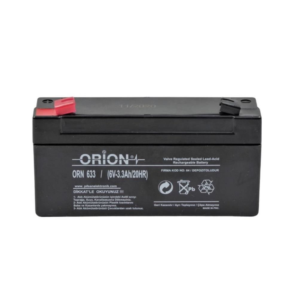 Orion ORN633S 6V 3.3Ah Bakımsız Kuru Akü