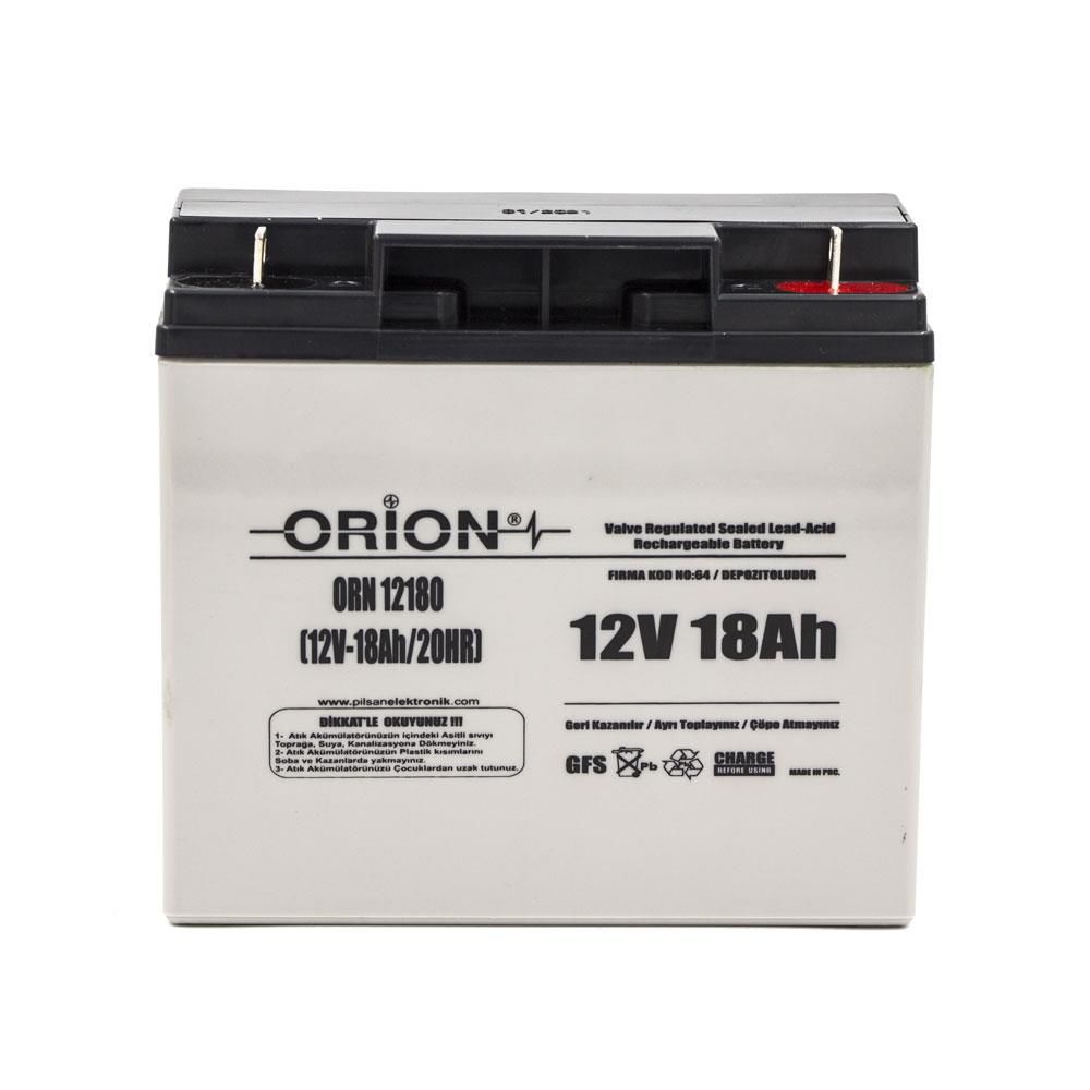 Orion ORN12180 12V 18Ah Bakımsız Kuru Akü - 08/2021 Üretim