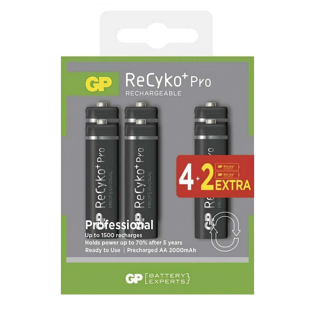 GP ReCyko Pro 2000mAh AA Şarj Edilebilir Kalem Pil 4+2'li Paket