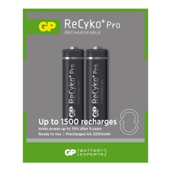GP ReCyko Pro 2000mAh AA Şarj Edilebilir Kalem Pil 2'li Paket