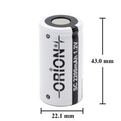 Orion 1.2V Ni-Cd SC 2200mAh Şarj Edilebilir Pil