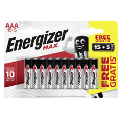 Energizer Alkalin Max AAA Kalem Pil 15+5'li Paket