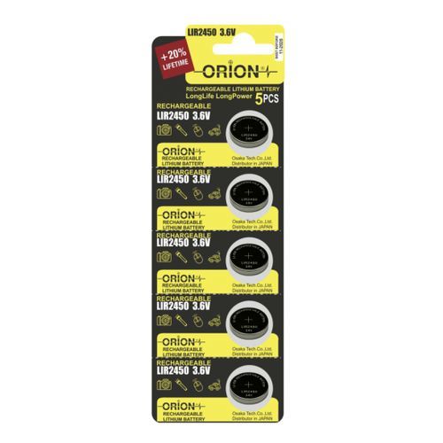 Orion Lityum LIR2450 3.6V Şarj Edilebilir Pil 5'li Paket