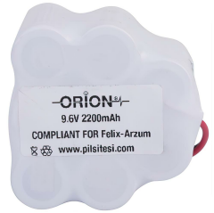 Felix indigo Serisi FL477 Uyumlu Orion 9.6v 2200mAh Şarjlı Süpürge Pili