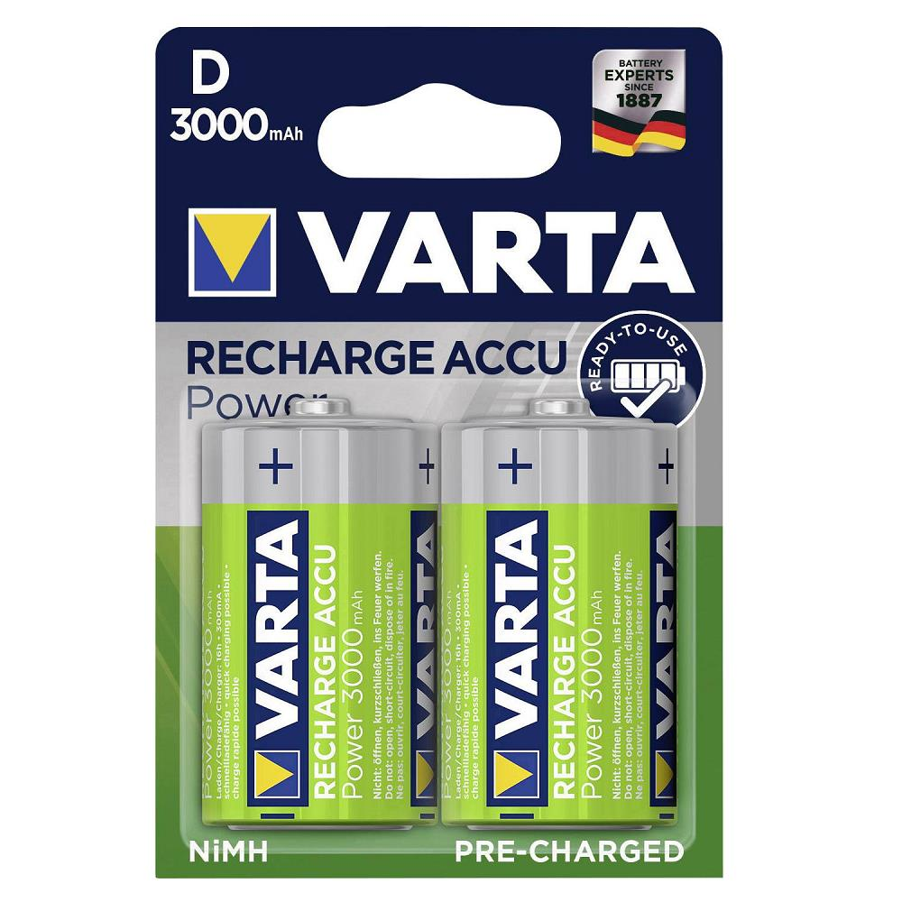 Varta 56720 Power 3000mAh D Şarj Edilebilir Büyük Pil 2'li Paket