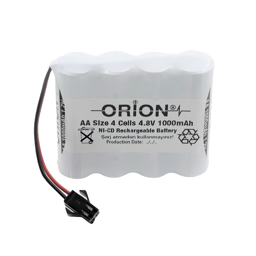 Orion AA 4.8V 1000mAh Kablo Ve Konnektörlü Şarjlı Pil