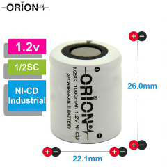 Orion 1.2V Ni-Cd 1/2SC 1000mAh Şarj Edilebilir Pil