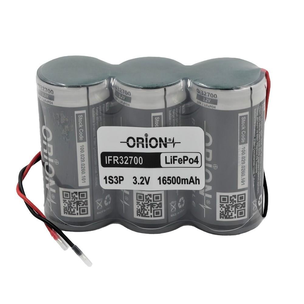 Orion LifePo4 IFR32700 3.2V 16500mAh 1S3P Kablolu Şarjlı Pil