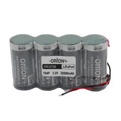Orion LifePo4 IFR32700 3.2V 22000mAh 1S4P Kablolu Şarjlı Pil