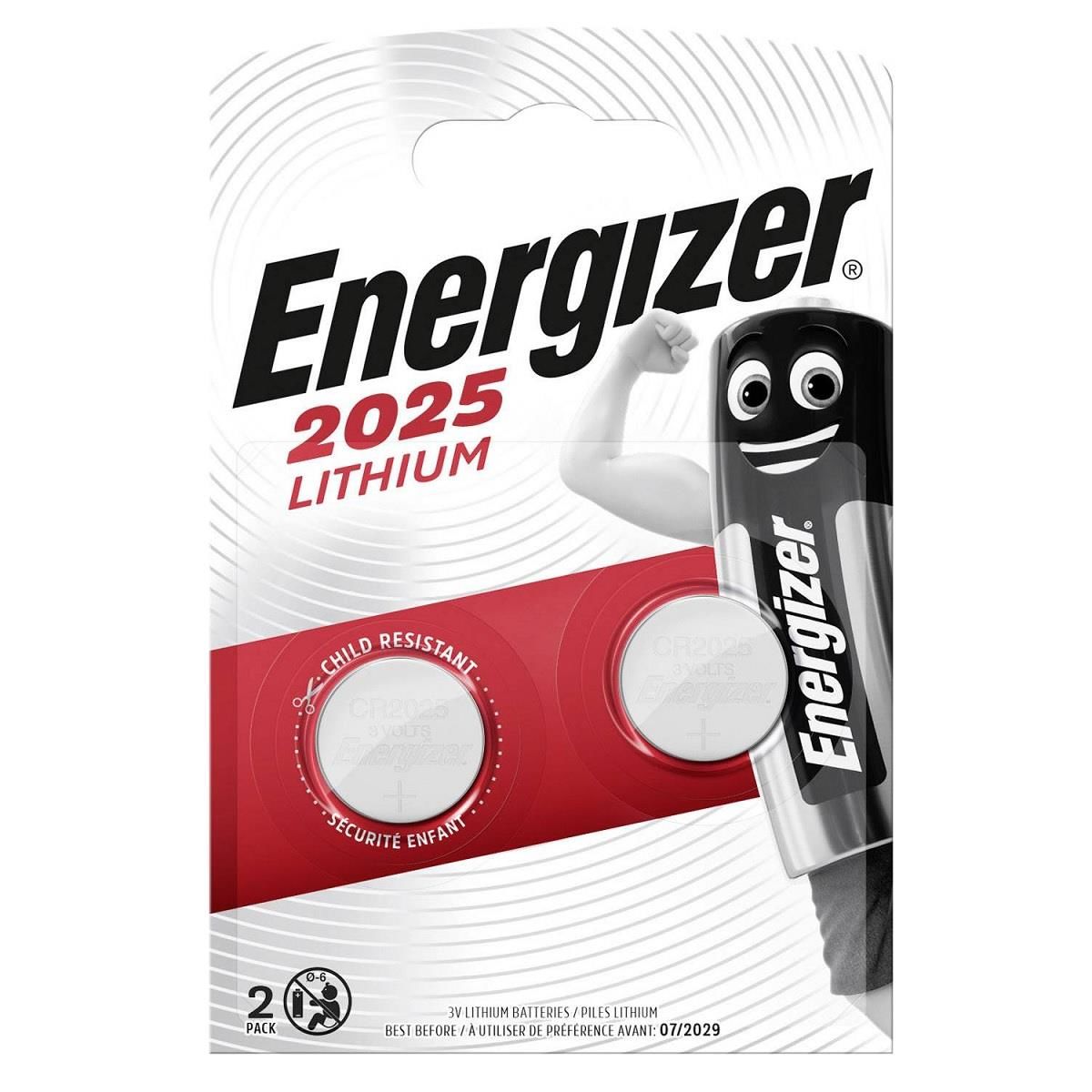 Energizer CR2025 3V Lityum Pil 2'li Paket
